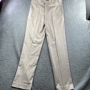 Peter Christian Men's Cotton Silk Blend Chinos 34x34 Tan Flat Front Luxury Pants